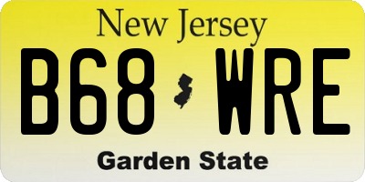 NJ license plate B68WRE