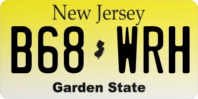 NJ license plate B68WRH