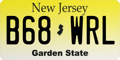 NJ license plate B68WRL