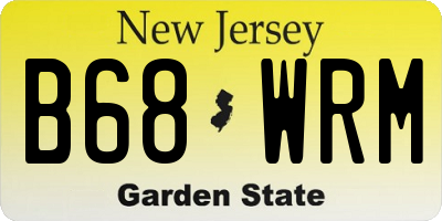 NJ license plate B68WRM