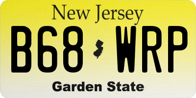 NJ license plate B68WRP
