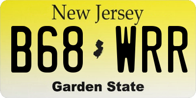 NJ license plate B68WRR