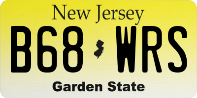 NJ license plate B68WRS