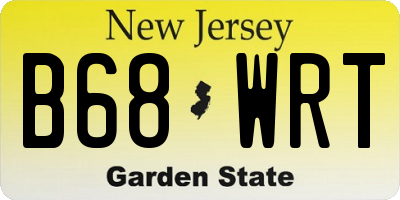 NJ license plate B68WRT