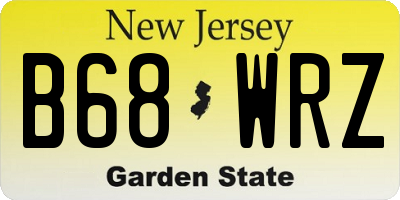 NJ license plate B68WRZ