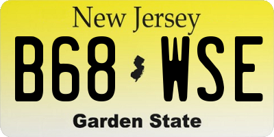 NJ license plate B68WSE