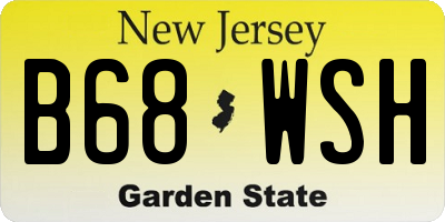 NJ license plate B68WSH