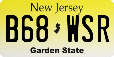 NJ license plate B68WSR