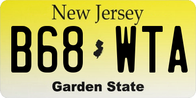 NJ license plate B68WTA