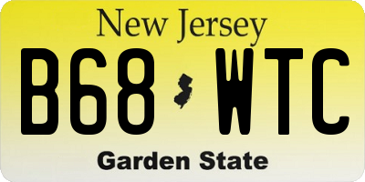 NJ license plate B68WTC