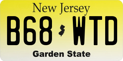NJ license plate B68WTD
