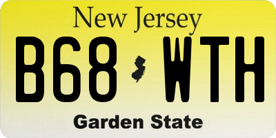 NJ license plate B68WTH