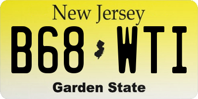 NJ license plate B68WTI