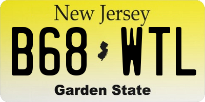 NJ license plate B68WTL