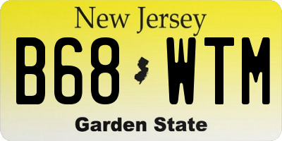 NJ license plate B68WTM