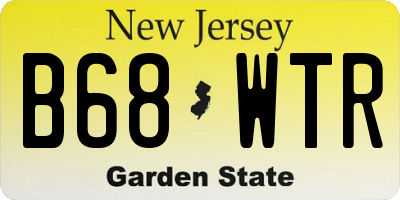NJ license plate B68WTR