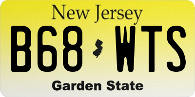 NJ license plate B68WTS
