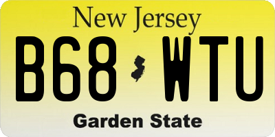 NJ license plate B68WTU