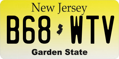 NJ license plate B68WTV