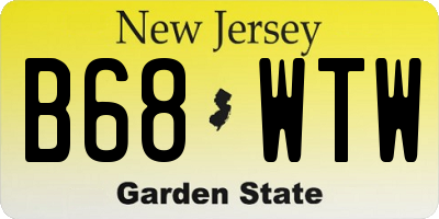 NJ license plate B68WTW
