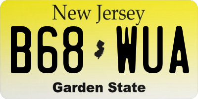 NJ license plate B68WUA