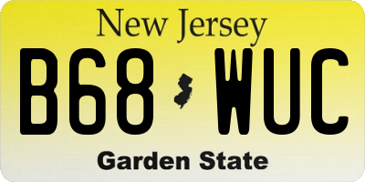 NJ license plate B68WUC