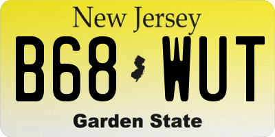 NJ license plate B68WUT