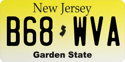 NJ license plate B68WVA