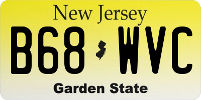 NJ license plate B68WVC