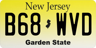 NJ license plate B68WVD