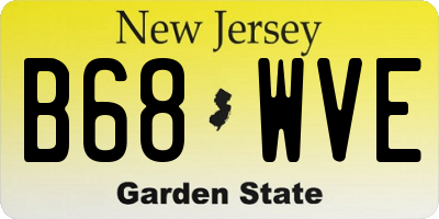 NJ license plate B68WVE