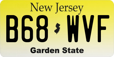 NJ license plate B68WVF