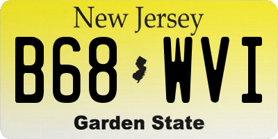 NJ license plate B68WVI
