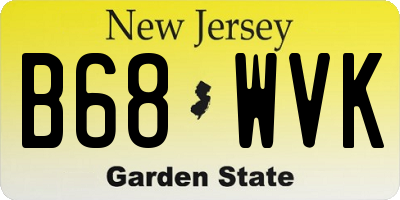 NJ license plate B68WVK