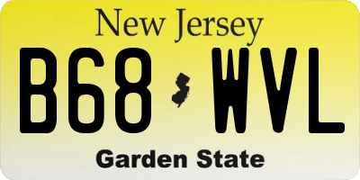 NJ license plate B68WVL