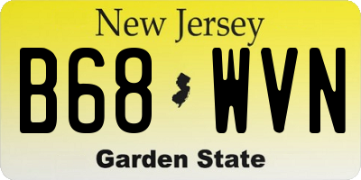 NJ license plate B68WVN