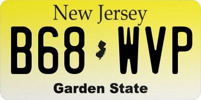 NJ license plate B68WVP