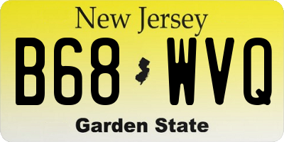NJ license plate B68WVQ