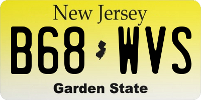 NJ license plate B68WVS