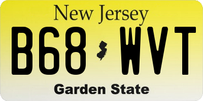 NJ license plate B68WVT