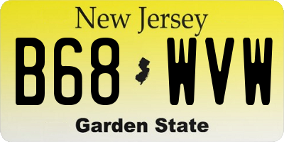 NJ license plate B68WVW