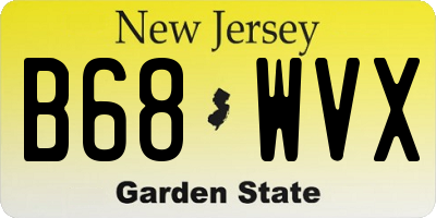 NJ license plate B68WVX