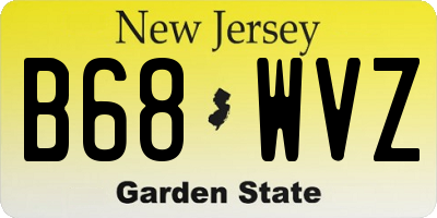 NJ license plate B68WVZ