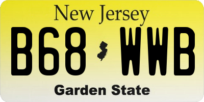 NJ license plate B68WWB