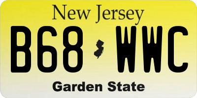 NJ license plate B68WWC
