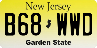 NJ license plate B68WWD