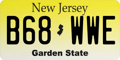 NJ license plate B68WWE