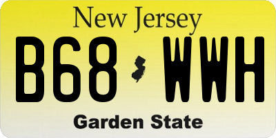 NJ license plate B68WWH