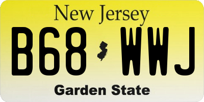 NJ license plate B68WWJ