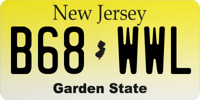 NJ license plate B68WWL